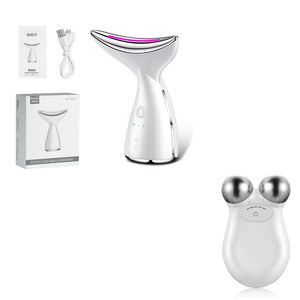 EMS Microcurrent Neck Face Beauty Device With 3 Colors LED Photon Therapy Skin Tighten Reduce Double Chin Face Lifting Devices - You Offer