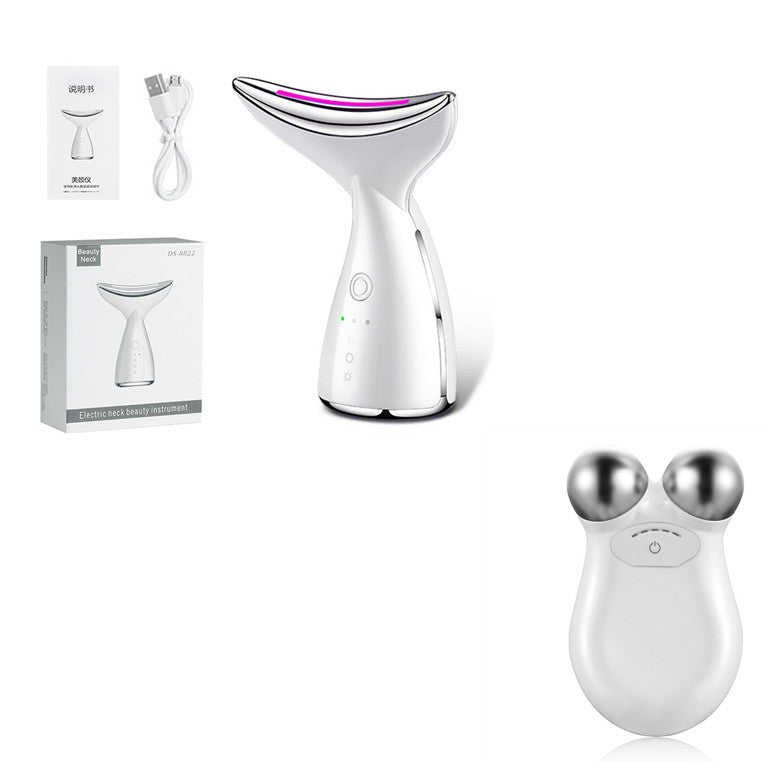 EMS Microcurrent Neck Face Beauty Device With 3 Colors LED Photon Therapy Skin Tighten Reduce Double Chin Face Lifting Devices - You Offer