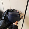 Elegant Convertible Faux Leather Bag: Chic Fanny Pack/Crossbody with Secure Zip & Adjustable Wide Strap for Stylish Women