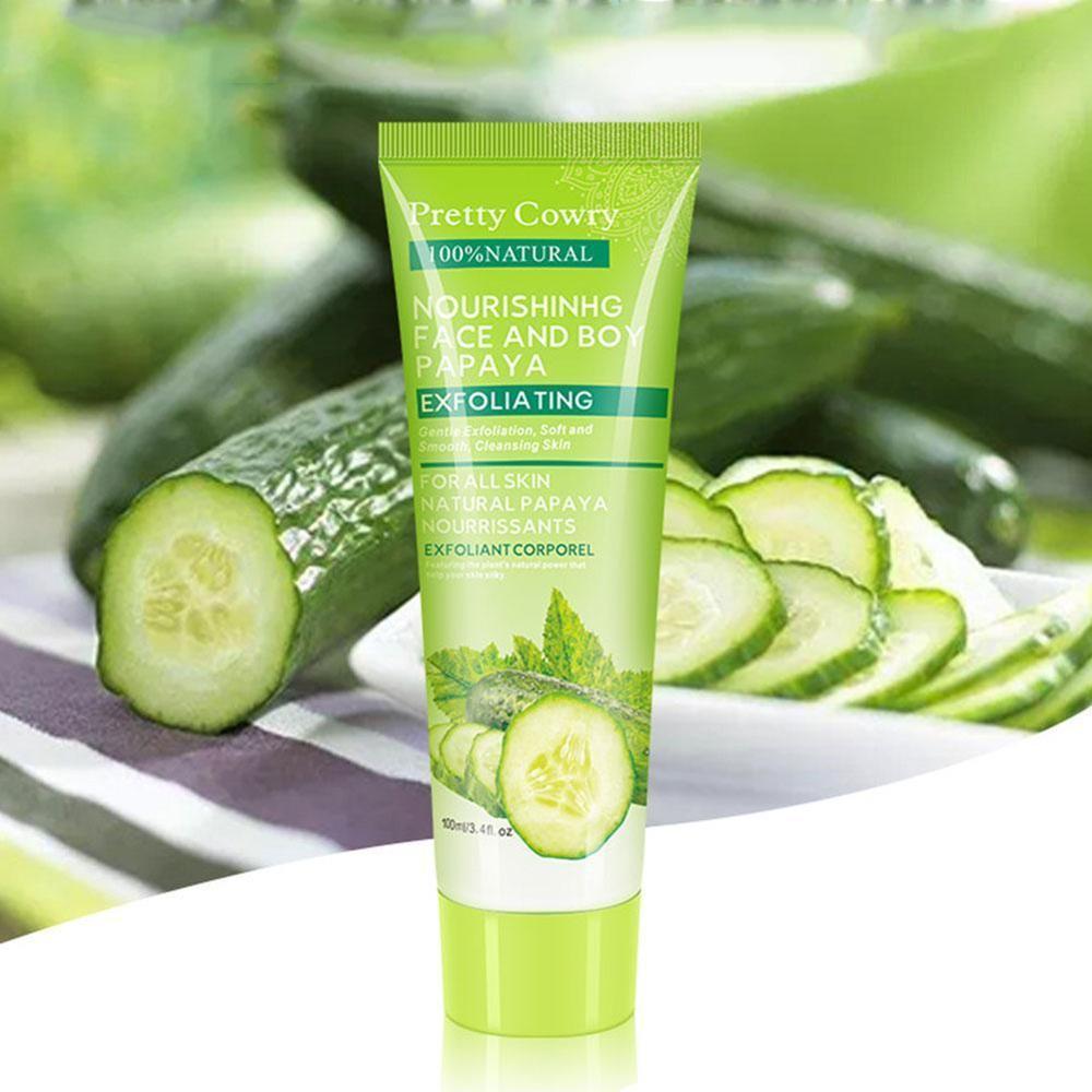 Cucumber Coconut Papaya Facial Exfoliating Gel Cream 100ml Body Cleansing - You Offer