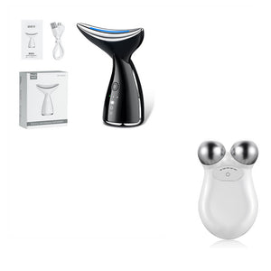 EMS Microcurrent Neck Face Beauty Device With 3 Colors LED Photon Therapy Skin Tighten Reduce Double Chin Face Lifting Devices - You Offer