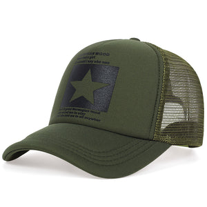 1pc Pentagram Breathable Baseball Cap Mesh Cap