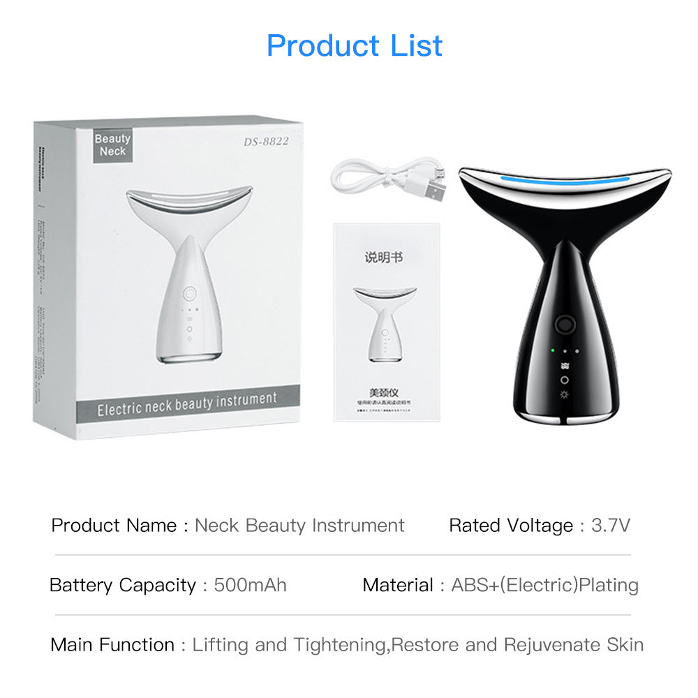 EMS Microcurrent Neck Face Beauty Device With 3 Colors LED Photon Therapy Skin Tighten Reduce Double Chin Face Lifting Devices - You Offer
