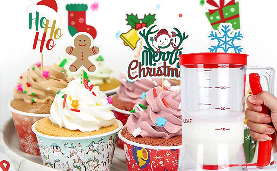 [1pc Batter Dispenser] 1pc Collapsible Batter Dispenser | Pancake Cupcake Batter Separator for Cupcakes, Waffles, Muffin Mix, and Baked Goods