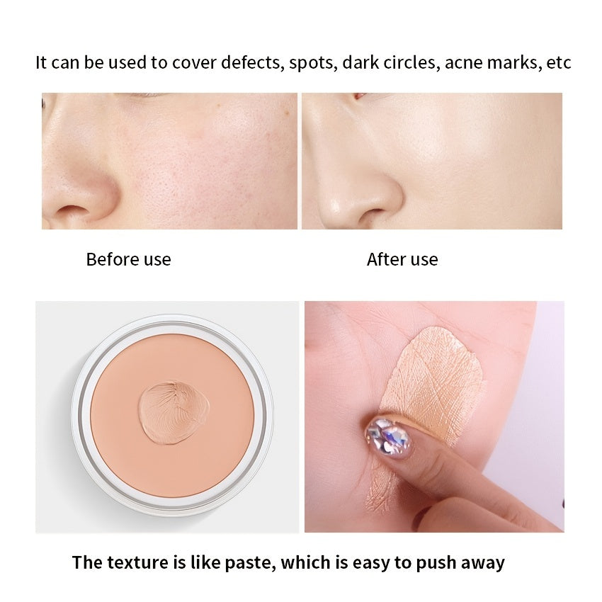 2 Tone High Coverage Concealer Cream, Concealer For Dark Circles Acne Marks Spot Freckles Blemishes, Long Wear Waterproof Liquid Foundation Cream Contain Plant Squalane