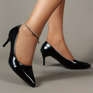 [Elegant Stiletto Heels] Elegant Pointed Toe Women's Solid Color Stiletto Heels - Lightweight Dress Pumps, Work Pumps