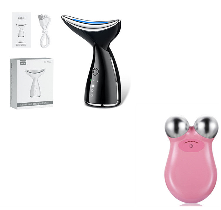 EMS Microcurrent Neck Face Beauty Device With 3 Colors LED Photon Therapy Skin Tighten Reduce Double Chin Face Lifting Devices - You Offer