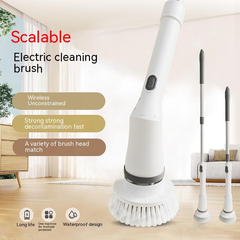 Electric Scrubber Cleaning Wall Long Handle Elbow Telescopic Multifunction Cleaning Brush - You Offer