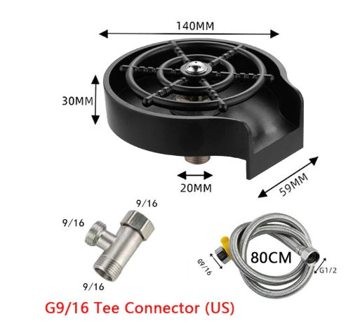 Bar Counter Cup Washer Sink High-pressure Spray Automatic Faucet Coffee Pitcher Wash Cup Tool Kitchen - You Offer