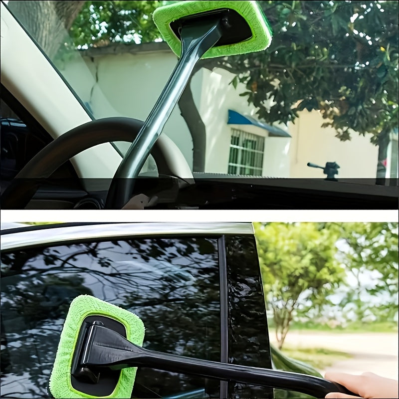 Car Window Cleaning Brush Kit for Windshield Cleaning Tools, Interior Car Wiper with Long Handle, Automotive Accessories.