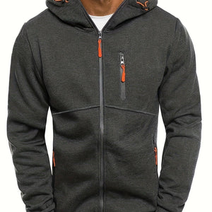 New Oversized Men'S Autumn And Winter Sports Fitness Jackets, Casual Hooded Cardigans.
