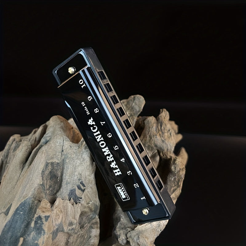 10 Hole Harmonica Mouth Organ Puzzle Musical Instrument Beginner Teaching Playing Gift Copper Core Resin Harmonica Eid Al-Adha Mubarak