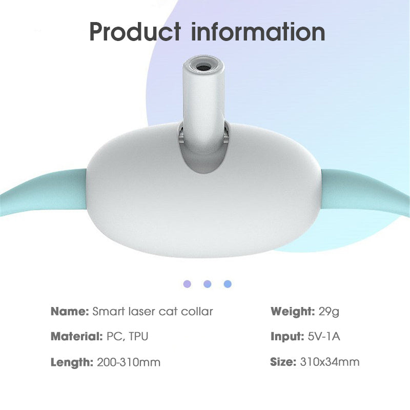 Automatic Cat Toy Smart Laser Teasing Cat Collar Electric USB Charging Kitten Amusing Toys Interactive Training Pet Items - You Offer