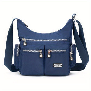 Unisex Square Bag Messenger Bag Multi-Pocket Lightweight Travel Shoulder Crossbody Bag for Men and Women