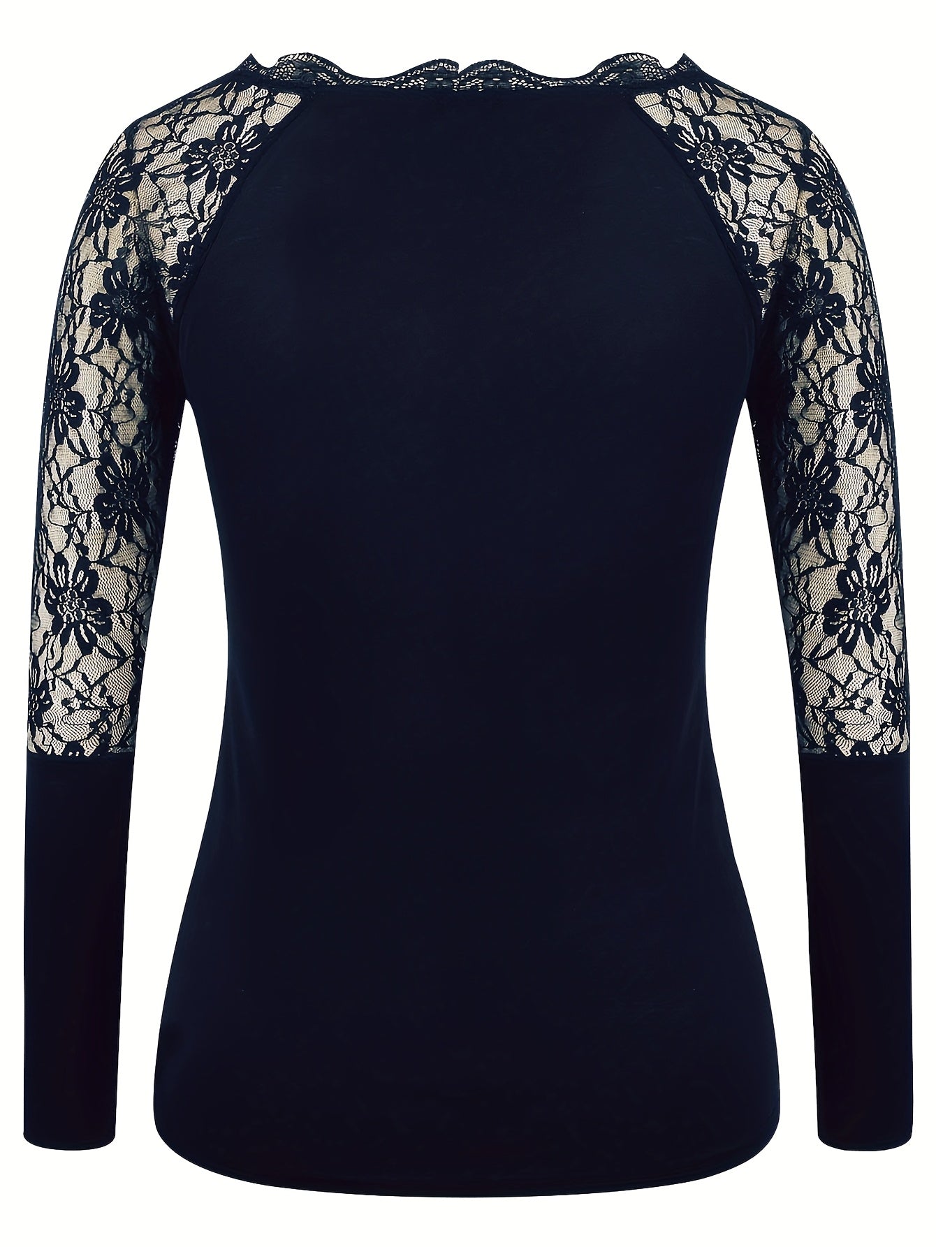 [Sexy Blouse] Sexy V Neck Lace Long Sleeve Blouse Tops | Womens Gothic Casual US