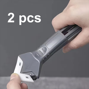 1/2 Piece Five in One Sealant Removal Tool Black, Easy To Grip, Durable Tool, Suitable for Bathroom, Kitchen Floor, Windows