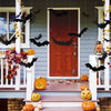 12 Pcs Halloween Christmas Party Decorations Flying Bats with Glowing Eyes Outdoor Yard Tree Hanging Wind Chimes Home Decor