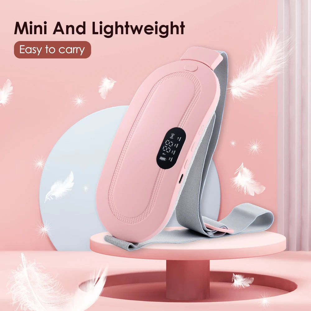 Electric Period Cramp Massager Vibrating Heating Belt for Menstrual Waist Stomach Abdominal Warm Palace Belt - You Offer