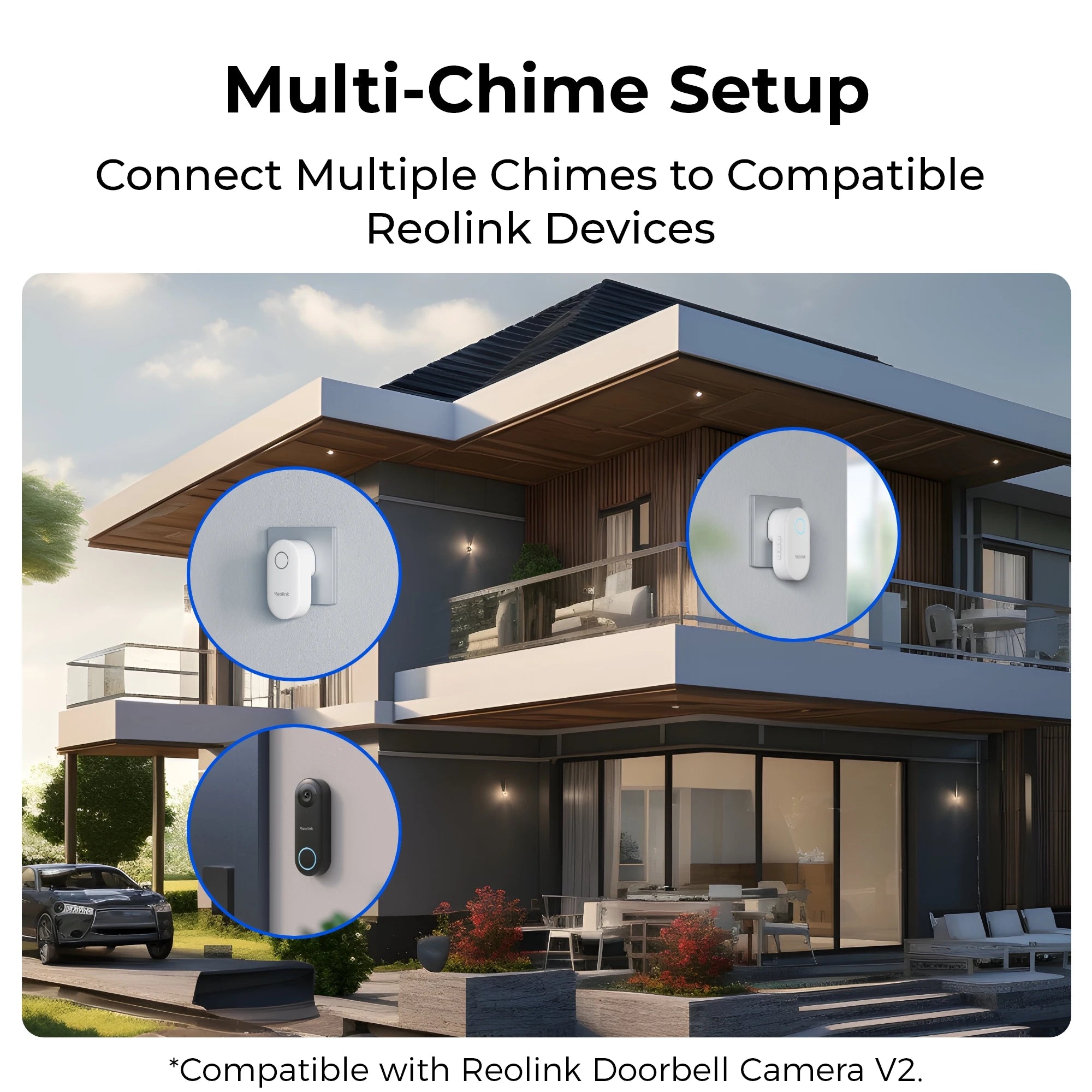 Reolink Chime Best Companion for Reolink Video Doorbell, Plug-in Solution Remote Control, Adjustable Ringtones, Volumes, Lights - You Offer