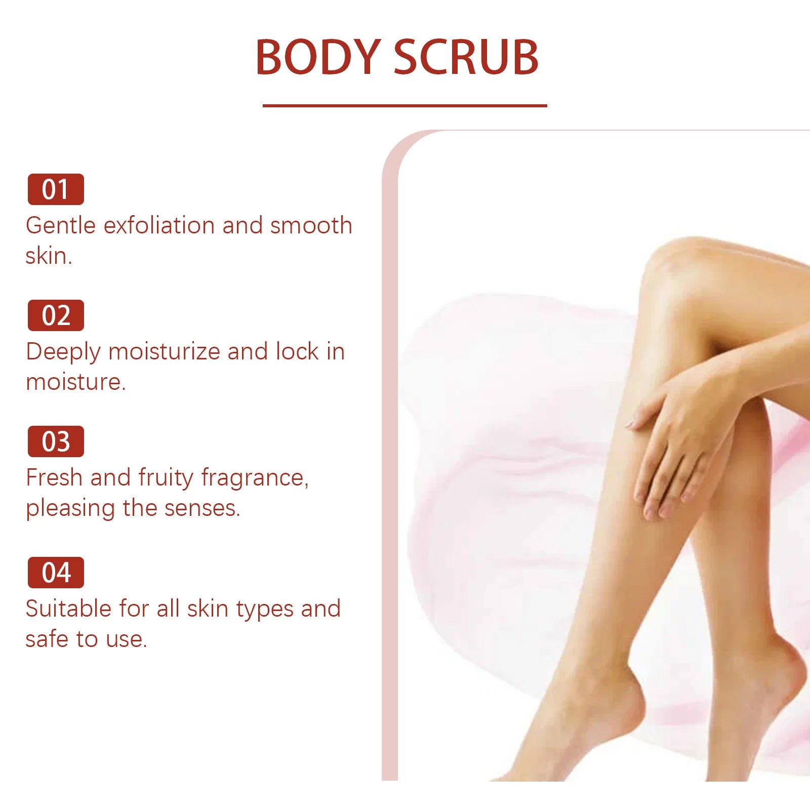 Eelhoe 120g Sugar Body Exfoliating Scrub Cleaning Skin Oil Control Remove Dead Skin Repair Rough Nourishing Smooth Skin Scrub