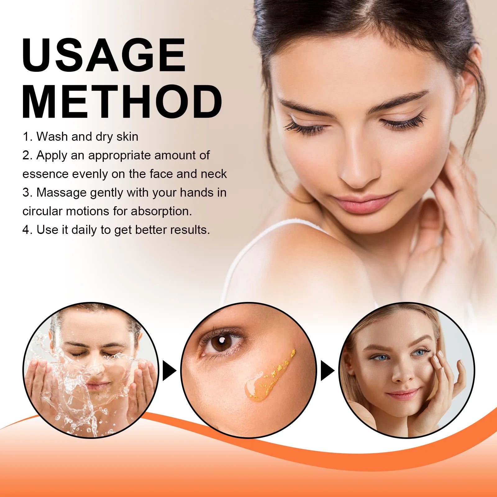 Hoygi 120ml 24k Gold Wrinkle Remover Serum Anti Aging Fine Line Reduce Puffiness Firming Moisturizing Brightening Facial Serum
