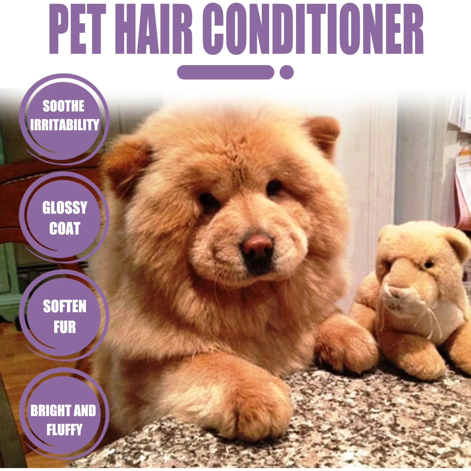 Yegbong Pet Hair Conditioner Cleaning Hair Dirts Volumizing Thickening Pet Hair Prevent Tangling Smoothing Pet Hair Conditioner
