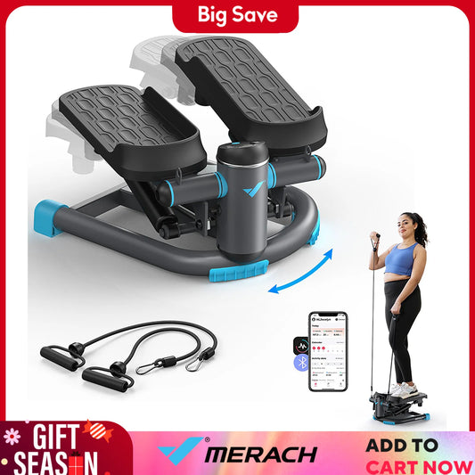 MERACH Stepper Upgrade Dual-Action Stepper 330LBS Capacity Exercise Equipment with Resistance Bands for Home or Gym Body Workout - You Offer