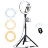 10" Ring Light 63" Tripod Stand,LED Selfie Ring Light & Bluetooth Remote,Extendable Cell Phone Holder for YouTube TikTok Video