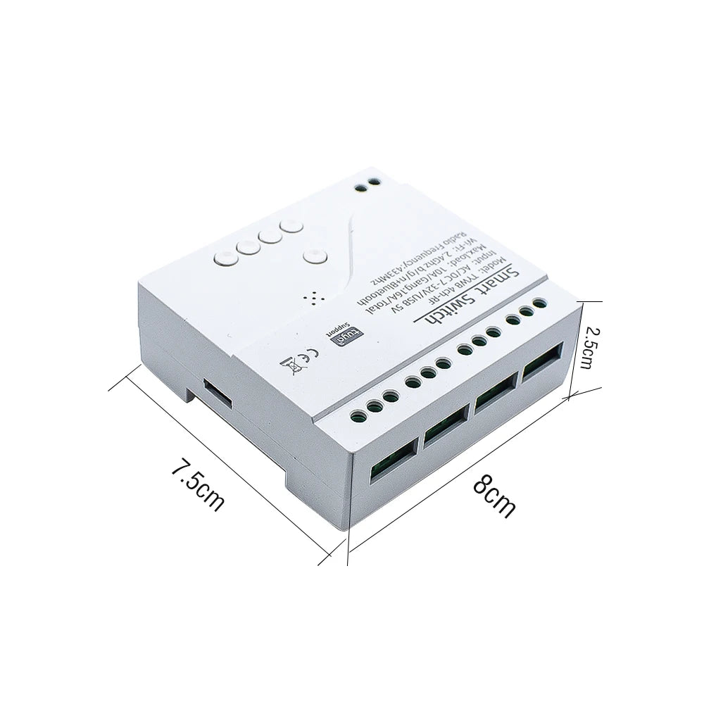 4CH Tuya Smart Life Wireless Wifi Switch Module WI FI APP Remote Control DC 12V 24V AC 220V RF Receiver 10A Smart Relay Alexa