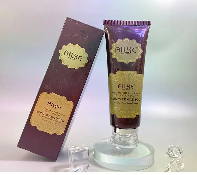 AILKE Whitening Kojic Acid Facial Cleanser, with Amino Acid, Anti-Aging, Wrinkles, Moisturizing, Smooth Skin, For All Skin Types