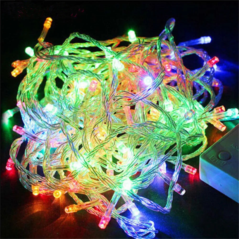 Outdoor Christmas Led String Lights 100M 50M 30M 20M 10M 5M Luces Decoracion Fairy Light Holiday Lights Lighting Tree Garland