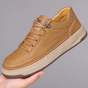 2026 New Men's Leather Shoes Soft Sole Men's Casual Shoes Business Fashion Sneakers
