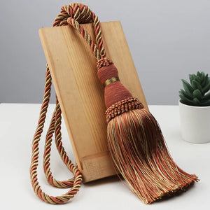 2Pcs Tassels Curtain Tieback Home Decoration Curtains Holder Buckle Rope Gold Hanging Balls Decor Living room Accessories