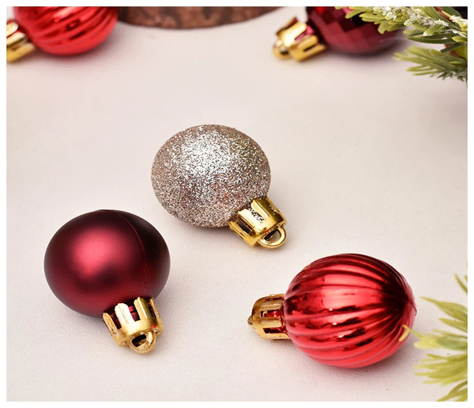 Christmas Balls Ornaments 99pcs/3cm XMAS Navidad Christmas Tree Pendant Balls Christmas Tree Gift Balls For Christmas Decortion