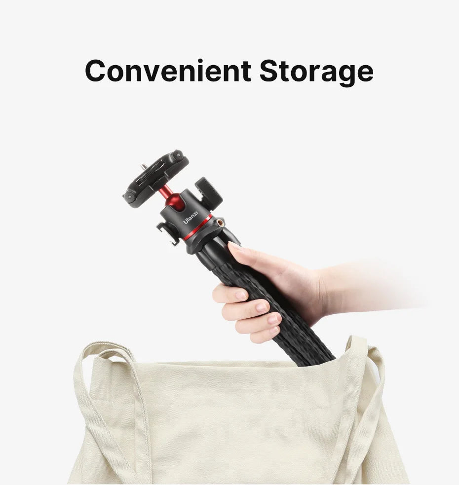 Ulanzi MT-33 Flexible Octopus Tripod for Phone Camera DSLR 2in1 Design Tripod With Phone Holder Side Cold Shoe 1/4'' Screw