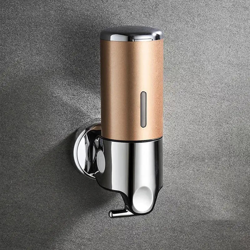 Wall Mounted Shower Dispenser Manual Single/Double Pump Black Shampoo Liquid Kitchen Bathroom Accessory