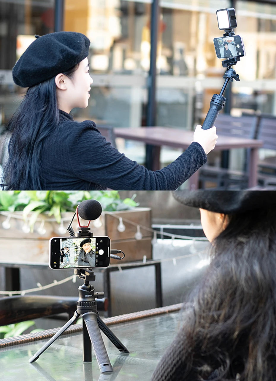Ulanzi MT-34 81.5CM Extendable Tripod for Phone Camera DSLR 2in1 Tripod Selfie Stick With Phone Holder Ballhead 1/4'' Port