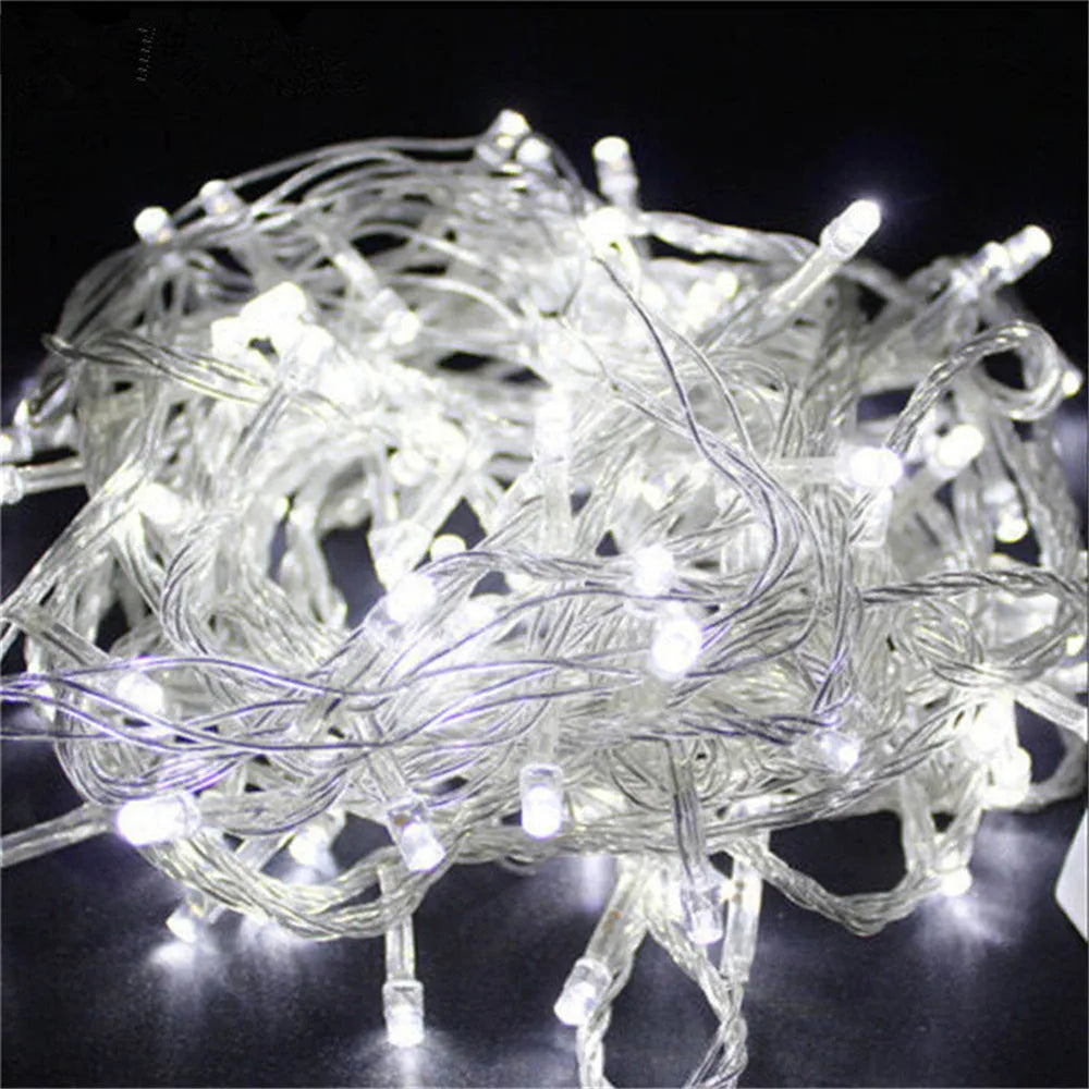 Outdoor Christmas Led String Lights 100M 50M 30M 20M 10M 5M Luces Decoracion Fairy Light Holiday Lights Lighting Tree Garland