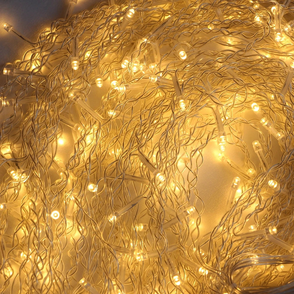 4/6/12M LED Icicle String Lights Fairy Curtain Christmas Lights Garland For Outdoor Garden Party Home Street 2025 New Year Decor