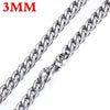 HNSP 316L Stainless Steel Cuban Flat Chain Necklace For Men Male Neck Jewelry Accessories - You Offer