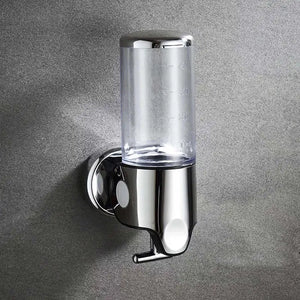 Wall Mounted Shower Dispenser Manual Single/Double Pump Black Shampoo Liquid Kitchen Bathroom Accessory