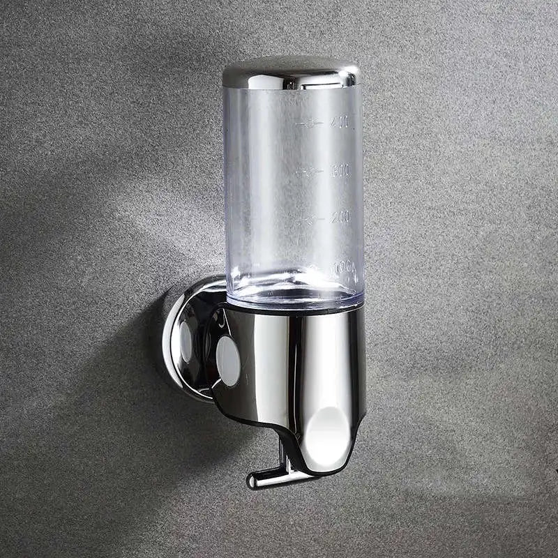 Wall Mounted Shower Dispenser Manual Single/Double Pump Black Shampoo Liquid Kitchen Bathroom Accessory