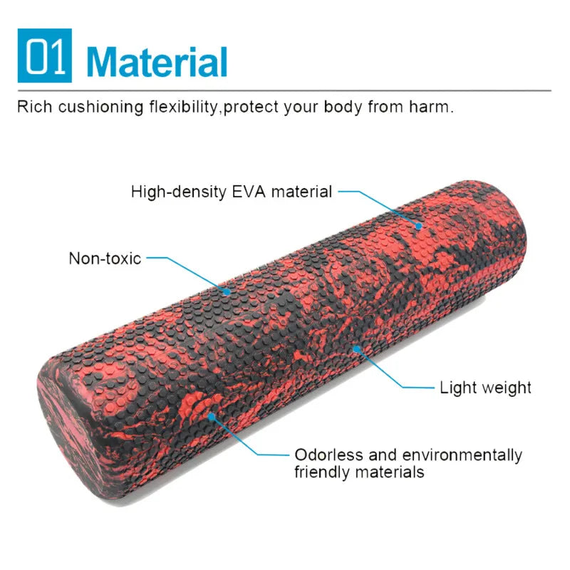 YECOKISO 60/45/30cm Yoga Column Yoga Block Pilates Eva Foam Roller Massage Roller Muscle Tissue Fitness Gym Yoga Pilates Sports