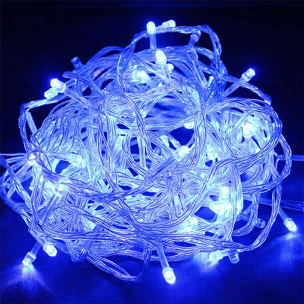 Outdoor Christmas Led String Lights 100M 50M 30M 20M 10M 5M Luces Decoracion Fairy Light Holiday Lights Lighting Tree Garland
