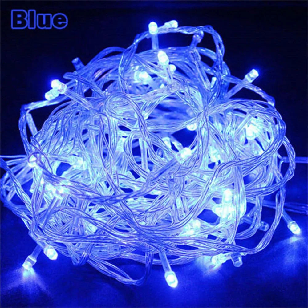 Outdoor Christmas Led String Lights 100M 50M 30M 20M 10M 5M Luces Decoracion Fairy Light Holiday Lights Lighting Tree Garland