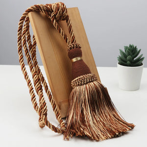 2Pcs Tassels Curtain Tieback Home Decoration Curtains Holder Buckle Rope Gold Hanging Balls Decor Living room Accessories