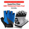 ROCKBROS Breathable Fitness Gloves Silicone Palm Hollow Back Gym Gloves Weightlifting Workout Dumbbell Bodybuilding Gloves