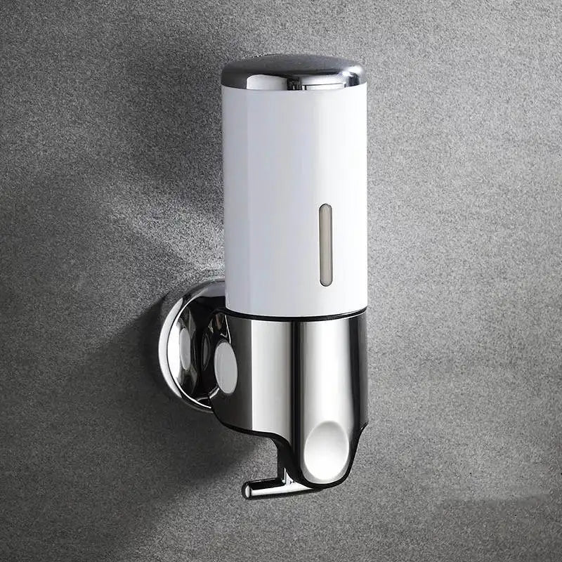 Wall Mounted Shower Dispenser Manual Single/Double Pump Black Shampoo Liquid Kitchen Bathroom Accessory