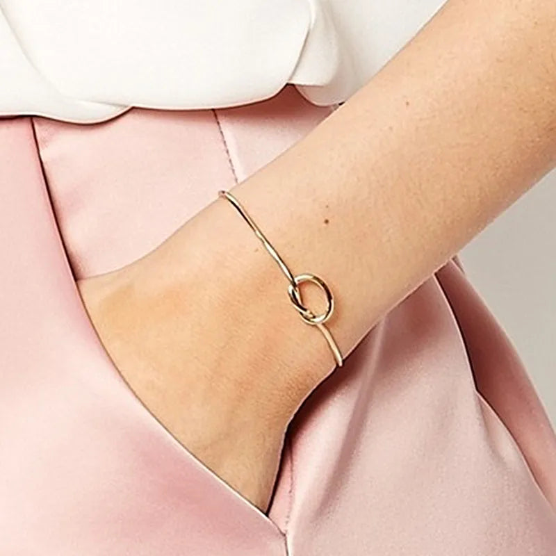 Open Cuff Punk Bracelets & Bangle Fashion Jewelry For Women Men pulseras mujer Heartbeat Leaf Arrow Triangle Heart Bracelet HOT - You Offer