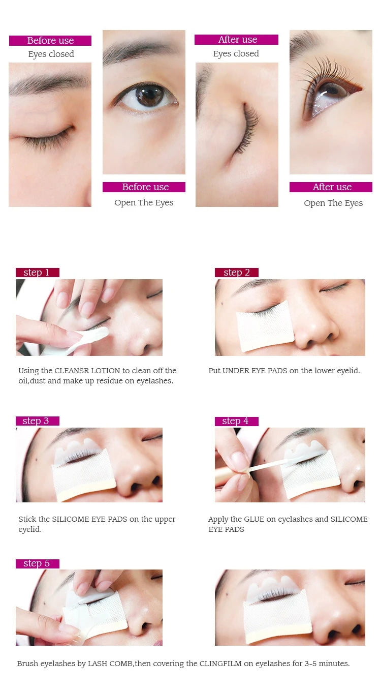10 Pairs/Lot Sachet Lash Lifting Lotion Lashes Lift 10-12 Minutes Calia Perm And Fixation Individual Package Make Up Tools